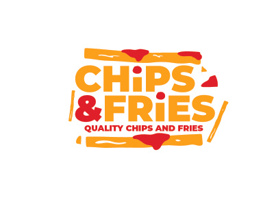 Chips and Fries logo branding design illustration logo logo design typography