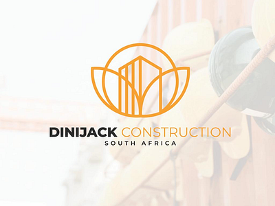 Dinijack Construction logo architecture branding construction design corporate branding design logo design symbol design typography