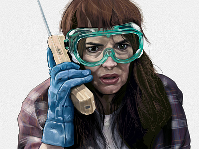 Joyce Byers - Winona Ryder - Stranger Things design digital art graphic design illustration painting portrait