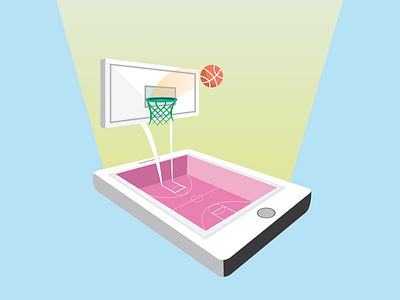My First Shot for Dribble, Swoosh~ dribble first firstshot graphicdesign illustration invite newplayer ui