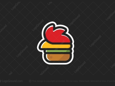 Burger Chicken Logo burger burger logo burgers cafe cartoon chicken fastfood mascot restaurant