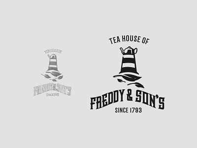 Tea House Of Freddy & Sons branding logo packaging sketch typography