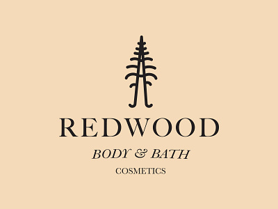 Redwood Cosmetics Logomark branding cosmetics custom logo logodesign logomark monogram trees type typography