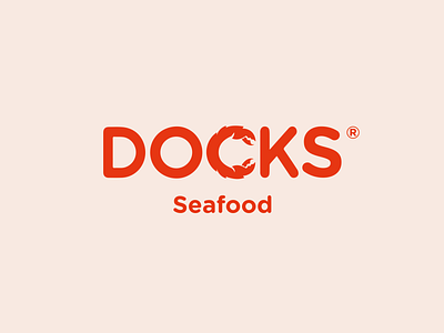 Docks Logo food identity lettering logo logodesign logotype sea type typography