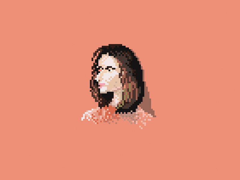 Girl pixelart hair design adobeillustrator illustrator graphicdesign graphic adobe 8bit 8bit-graphic girl illustration