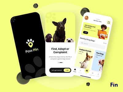 Paw Pin app app design design dog graphic design illustration logodesign ui designer uiux