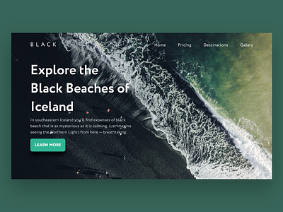 Beaches of Iceland design graphic design ui designer uiux userinterface ux webdesign website webui