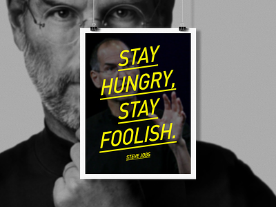 STAY HUNGRY, STAY FOOLISH apple poster stevejobs typography