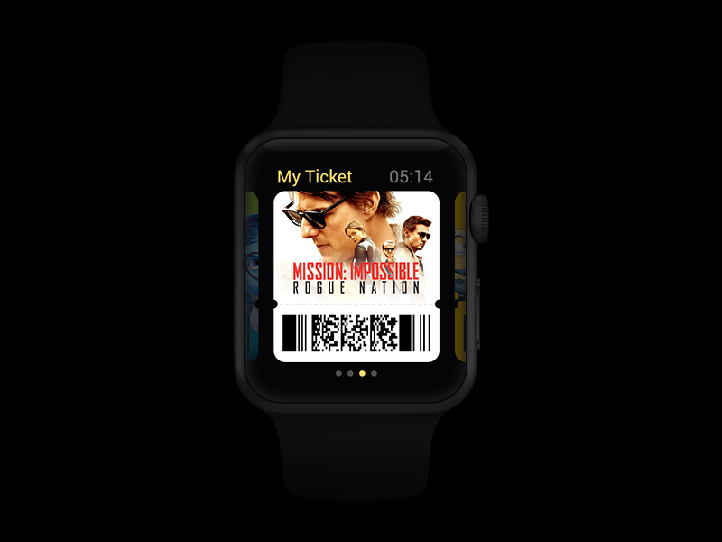 My Ticket ui concept watch applewatch