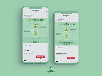 Stream Queens CoronaVirus Hand Sanitizer AD advertisment branding clean corona coronavirus covid 19 hand sanitizer hand wash illustrations instagram ios quarantine socialmedia ui design uiux virus