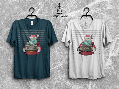 Arrested Santa T-Shirt Design - Christmas T-Shirt Bundle