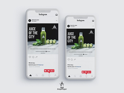 Herb-N-Juice Post Design - Instagram Post Design art branding design design inspiration facebook ad graphicdesign graphicdesigner illustration instagram post instagram stories linked banner logo design photoshop poster socialmedia socialmedia design socialmedia marketing typography webdesign