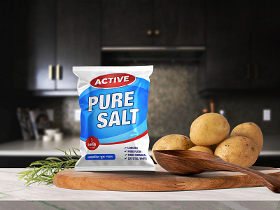 Active Pure Salt Packaging Design adobe illustrator