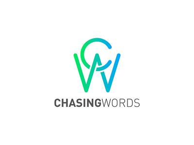 CHASINGWORDS logo typography zizai