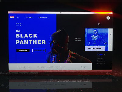 Panther black panther digital hero image interaction design