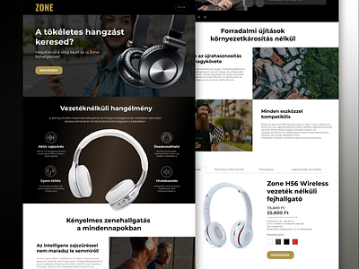 ZONE headphones sales page