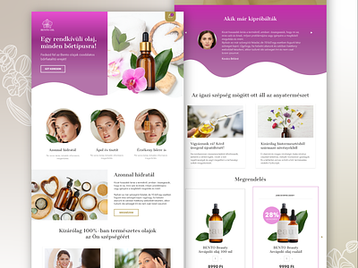 Bento Beauty Oil Landing Page adobe xd beauty landing landingpage sales page ui uidesign uiinspirations webdesign