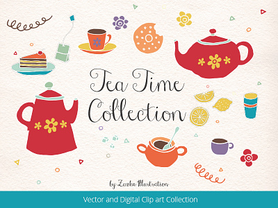 Tea Time Hand Drawing Collection