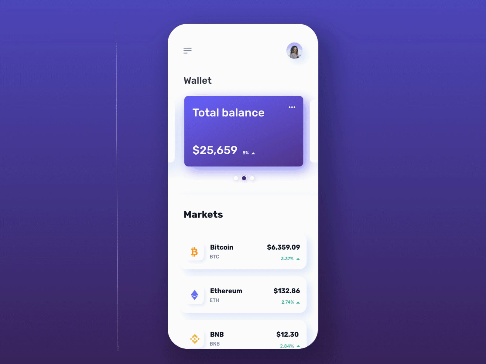 Neumorphic Cryptocurrency Wallet Black&White after affects app blackandwhite crypto crypto currency crypto wallet cryptocurrency design design app gif mobile app mobile app design mobile design mobile ui neumorphic neumorphism screen design screen flow uidesign uiux