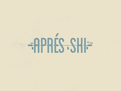 Apres Ski apres logo retro ski type