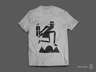 The Courier bw contrast courier espionage shapes tshirt