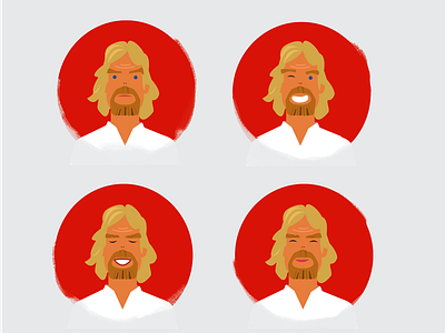 Richard Branson character branson character expressions richard virgin