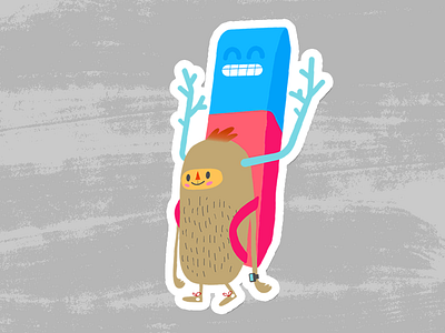 Gomakun character dribbble eraser gomakun illo stickermule weirdink