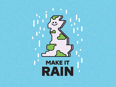 Make it rain character country funny illustrator island map rain uk vector