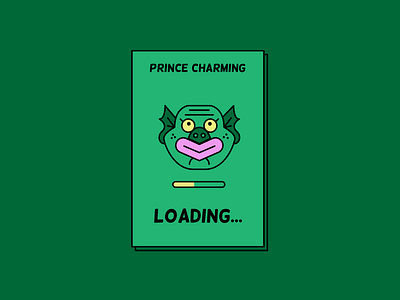 Prince Charming loading... character characters design fun illustration illustrator retro vector