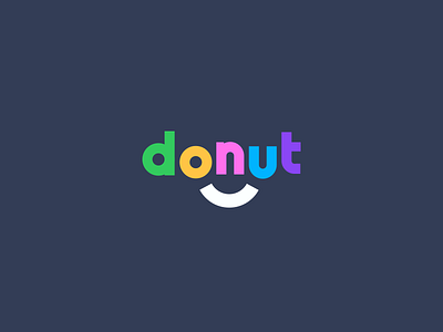 Donut Logo colourful donut fun logo playfull pop sass sketch smile vector