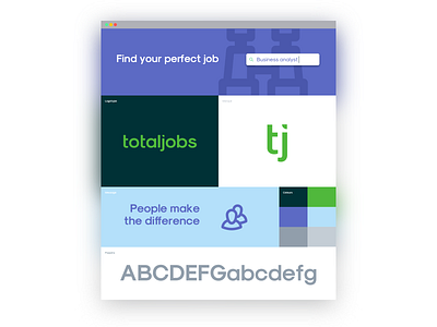 Totaljobs Brand Impression Board board brand impression branding design digital design logo mood style typography
