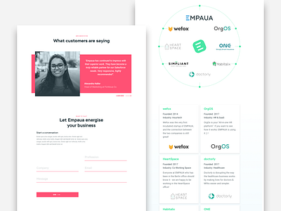 Empaua Website Update contact form contact page flat design incubator sketch start up ux ui uxdesign web web design website