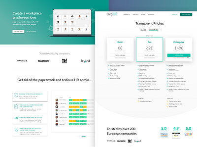 OrgOS Website Update design dribbble figma figmadesign hr pricing pricing page sketch ui ui ux ux uxdesign web design