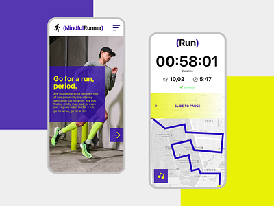 MindfulRunner - Running mobile app app appdesign concept design dribbble figma mindfulness running sketch sketchapp tracker ui ui ux ui design uidesign uiux uixdesign ux design uxdesign