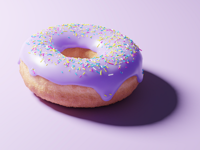 Donut 3d 3d render blender blender 3d donut illustration render violet