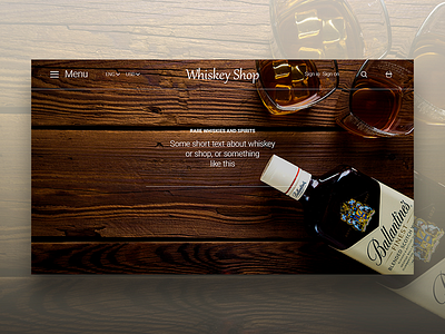 Whiskey Shop design home page home page design shop spirits store ui ux ui whisky