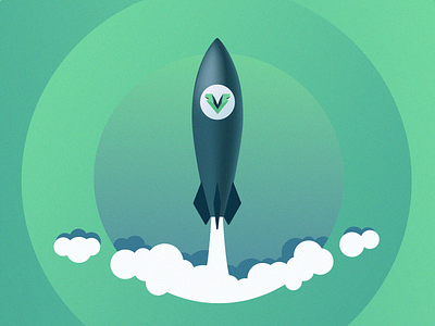 Rocket for VueFront adobe illustrator ecommerce illustration rocket vector vector art vector illustration vue vuejs