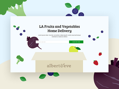 Delivery Farm Box Albert & Eve delivery delivery food ecommerce food opencart ui ux