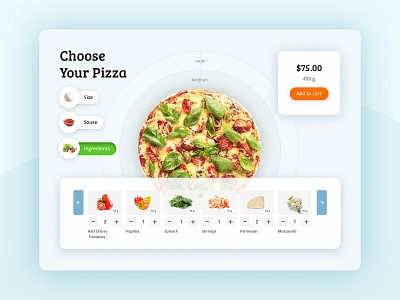 Design concept of the Pizza Constructor concept delivery pizza food food delivery food delivery service pizza pizza menu ui user experience user interface ux web design webdesign website design