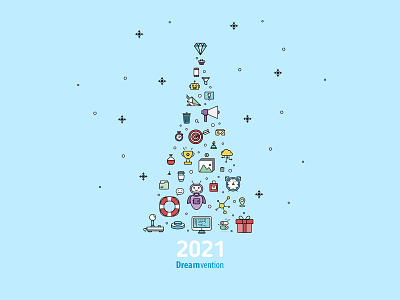 2020 for Dreamvention 2020 christmas card illustration new year results