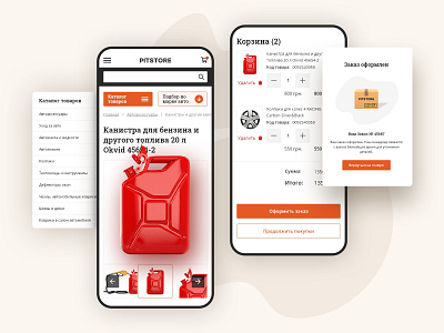 Pitstore. Design Mobile Version adobe photoshop adobexd auto ecommerce mobile mobile design mobile version opencart ui uicomposition ux