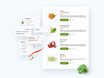 Page Category and Ajax Filter ecommerce food module opencart template ui ux