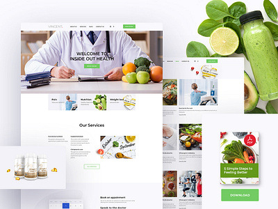 Inside Out Health And Wellness doctor health homepage ui ux