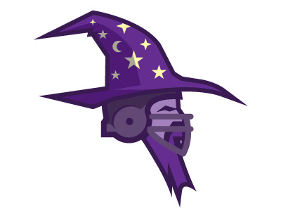 Wizard Blitz. football illustration logo wizard