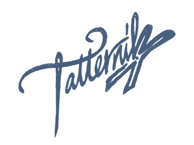 Tatternik hand lettered handwritten logo script tailor