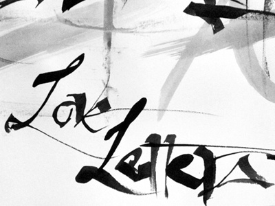 Ink calligraphy hand written