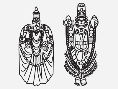 Idols. diety hindu illustration