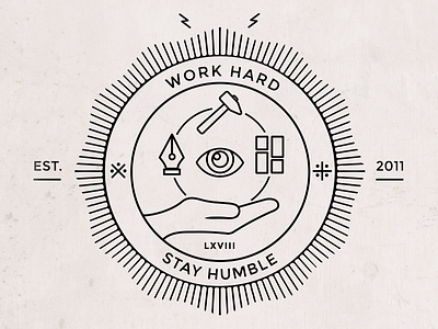 Work Hard, Stay Humble cult detroit labs line line art mobile order secret society stay humble work hard