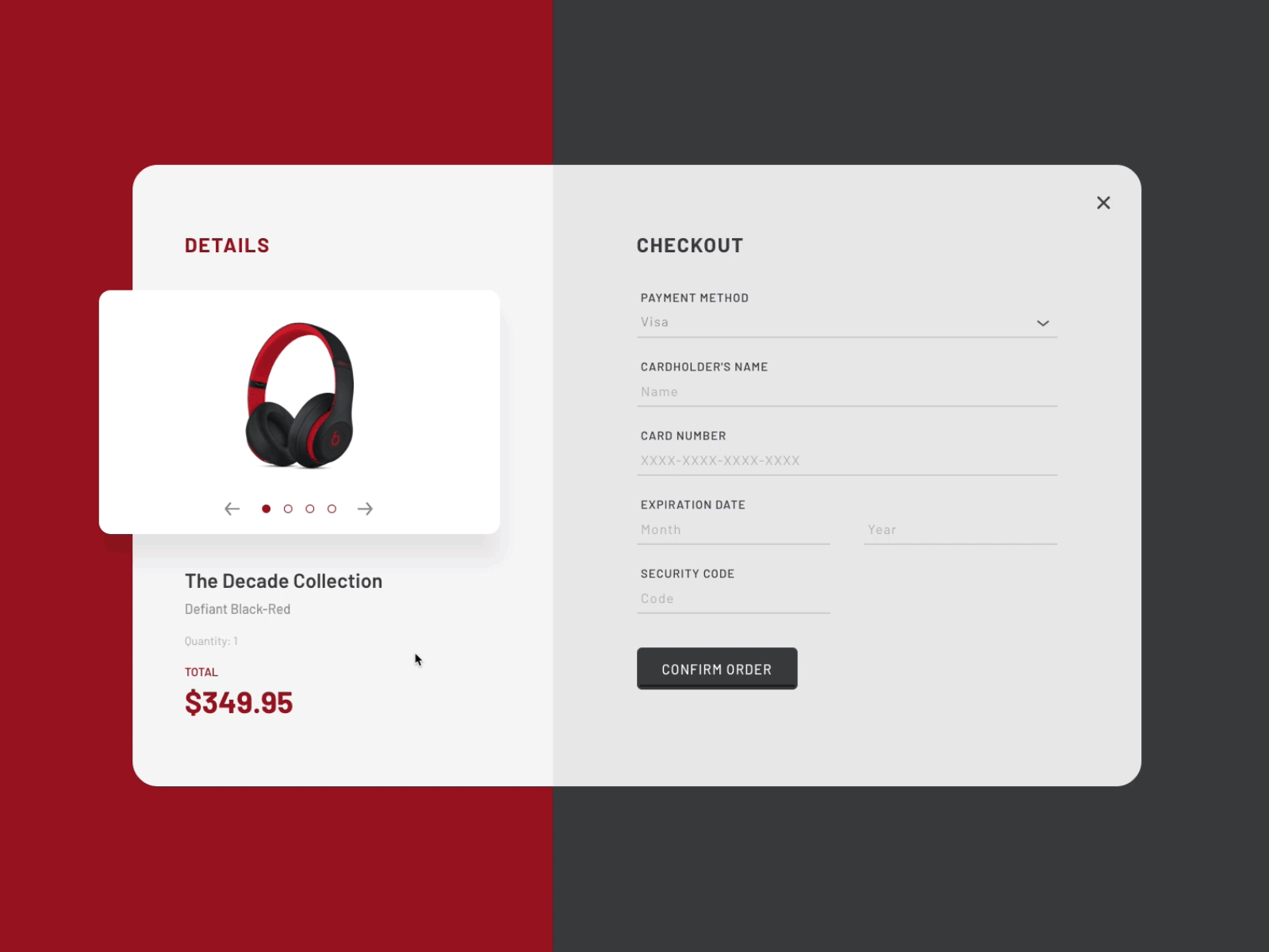 Daily UI 002 - Credit Card Checkout