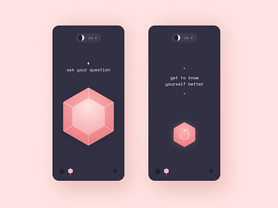 Magic hexagon app concept app design hexagon magic ball mobile mobileapp ui